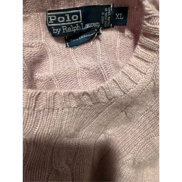 Polo By Ralph Lauren 100% Cashmere vintage lavander pullover sweater XL - Picture 2 of 8